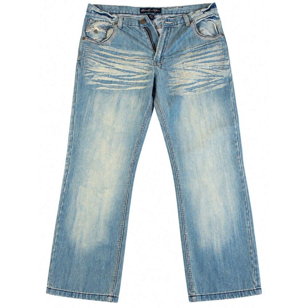 Brooklyn Xpress Vintage Y2K Baggy Jeans with Embroidered Back Pockets 40x32